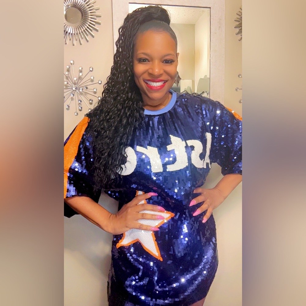 Sale‼️Houston Astro sequins dress